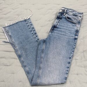 Zara High Rise Light Blue Jeans